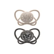 Set 2 Suzete MyButterfly din silicon, forma anatomica, simetrica, tetina ortodontica flexibila, cu cutie de transport si sterilizare, 0 - 6 luni, nip first moments 31610