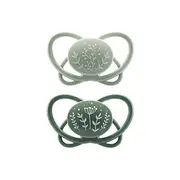 Set 2 Suzete MyButterfly din silicon, forma anatomica, simetrica, tetina ortodontica flexibila, cu cutie de transport si sterilizare, 16 - 32 luni, nip first moments 31612
