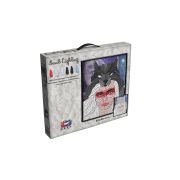Set pictura 3D cu argila usoara, 40*30cm - Woman Wolf KRTOK70077