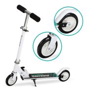 Trotineta copii, QKIDS, FLO Green, Rulmenti ABEC-9, Roti poliuretan 85A, Ghidon T-shape, Platforma anti-derapanta, Defender brake, Aluminiu KRTKIDS00036