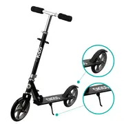 Trotineta freestyle, QKIDS, WEISS Black, Ghidon reglabil pe 3 trepte, Amortizor Easy&amp;Up, Platforma anti-derapanta, Pliabila, Aluminiu KRTHUBA00009