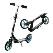 Trotineta freestyle, QKIDS, WEISS Green, Ghidon reglabil pe 3 trepte, Amortizor Easy&amp;Up, Platforma anti-derapanta, Pliabila, Aluminiu KRTKIDS00034