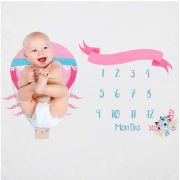 Suport textil tip Milestone subtire pentru fotografii memorabile Balon DLLdrl12sf