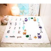 Suport textil tip Milestone subtire pentru fotografii memorabile Bursuci DLLdrl271