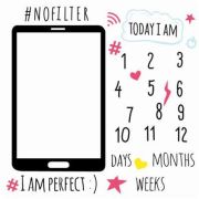 Suport textil tip Milestone subtire pentru fotografii memorabile Selfie DLLd12sa