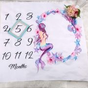 Suport textil tip Milestone subtire pentru fotografii memorabile Sirena DLLdrl276