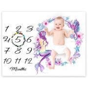 Suport textil tip Milestone subtire pentru fotografii memorabile Sirena DLLdrl276