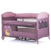Patut pliabil chipolino merida blush cu laterala culisanta hubkosimer0227bh