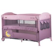Patut pliabil chipolino merida blush cu laterala culisanta hubkosimer0227bh