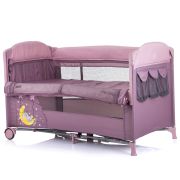 Patut pliabil chipolino merida blush cu laterala culisanta hubkosimer0227bh