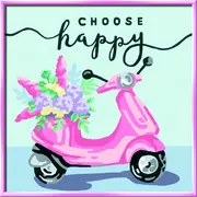 Pictura Pe Numere - Scuter Choose Happy ARTRVSPBN20125