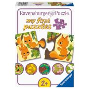 Puzzle Animale Si Puiutii Lor, 9X2 Piese ARTRVSPC03123