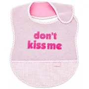 Baveta BabyJem din bumbac Dont Kiss Me (Culoare: Roz) JEMbj_0321