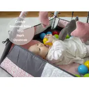 Centru de joaca cu bile BabyJem Toy Ball Play Mat (Culoare: Roz) JEMbj_6902