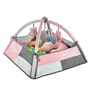 Centru de joaca cu bile BabyJem Toy Ball Play Mat (Culoare: Roz) JEMbj_6902