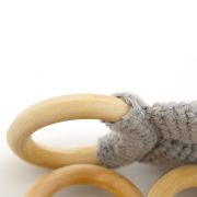 Jucarie dentitie din bumbac cu inel din lemn BabyJem Amigurumi (Culoare: Verde) JEMbj_6513