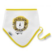 Baveta cu suport suzeta BabyJem Triangle (Culoare: Alb) JEMbj_4172