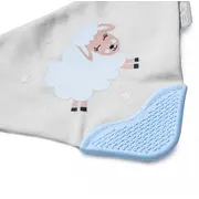 Baveta triunghi cu accesoriu dentitie BabyJem Cowboy Bib (Culoare: Bleu) JEMbj_3742