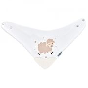 Baveta triunghi cu accesoriu dentitie BabyJem Cowboy Bib (Culoare: Ecru) JEMbj_3743