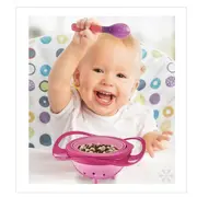 Bol multifunctional cu capac si rotire 360 grade Amazing Bowl (Culoare: Roz) JEMbj_3502