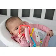 Jucarie din plus pentru bebelusi cu inele dentitie BabyJem Funny Monkey (Culoare: Roz) JEMbj_6932