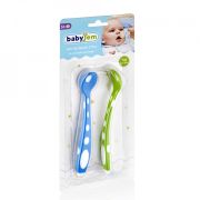 Set 2 lingurite din silicon BabyJem Soft Spoon (Culoare: Bleu) JEMbj_5633