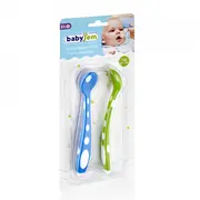 Set 2 lingurite din silicon BabyJem Soft Spoon (Culoare: Bleu) JEMbj_5633