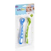 Set 2 lingurite din silicon BabyJem Soft Spoon (Culoare: Bleu) JEMbj_5633