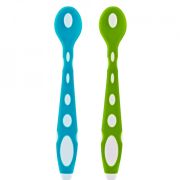 Set 2 lingurite din silicon BabyJem Soft Spoon (Culoare: Bleu) JEMbj_5633