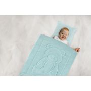 Set pernuta BabyJem Bear Green si paturica din plus (Culoare: Verde) JEMbj_6641