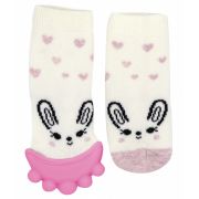 Sosete cu accesoriu dentitie BabyJem Teether Socks (Culoare: Gri) JEMbj_6523