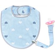Baveta cu suport pentru suzeta (Culoare: Roz) JEMbj_4532