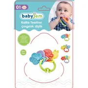 Jucarie dentitie BabyJem Rattle Teether (Culoare: Rosu) JEMbj_6443