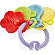 Jucarie dentitie BabyJem Rattle Teether (Culoare: Rosu) JEMbj_6443