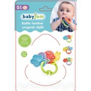 Jucarie dentitie BabyJem Rattle Teether (Culoare: Verde) JEMbj_6441