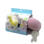 Protectie laterala multifunctionala cu jucarii din plus BabyJem Caterpilar (Culoare: Roz) JEMbj_6752