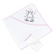 Set prosop cu capison si manusa de baie pentru copii BabyJem (Culoare: Gri) JEMbj_0621