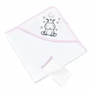 Set prosop cu capison si manusa de baie pentru copii BabyJem (Culoare: Roz) JEMbj_0622