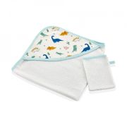Set prosop si manusa de baie 72x72 cm BabyJem (Model: Dino) JEMbj_0421