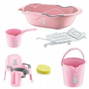 Set de baie cu 6 piese BabyJem Bebe Lux (Culoare: Bleu) JEMbj_2533