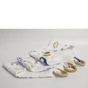 Baveta BabyJem din muselina cu inel din lemn (Model: Zoo) JEMbj_6783