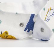 Baveta BabyJem din muselina cu inel din lemn (Model: Zoo) JEMbj_6783