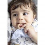 Baveta BabyJem din muselina cu inel din lemn (Model: Zoo) JEMbj_6783