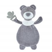 Jucarie atasament cu jucarie dentitie BabyJem Sleeping Friend (Culoare: Gri) JEMbj_6802