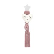 Lant pentru suzeta din material textil cu steluta BabyJem (Culoare: Roz) JEMbj_7433