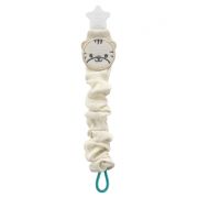 Lant pentru suzeta din muselina cu steluta BabyJem (Culoare: Ecru) JEMbj_7473