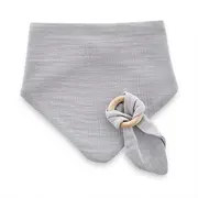 Set baveta cu doua fete din muselina cu jucarie dentitie BabyJem (Culoare: Somon) JEMbj_736_2