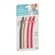Set de 4 paie din silicon reutilizabile BabyJem (Culoare: Roz) JEMbj_764_1