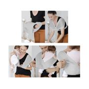 Sistem de purtare wrap elastic pentru bebelusi BabyJem (Culoare: Negru) JEMbj_7341