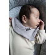 Baveta eleganta brodata BabyJem (Culoare: Gri) JEMbj_7481